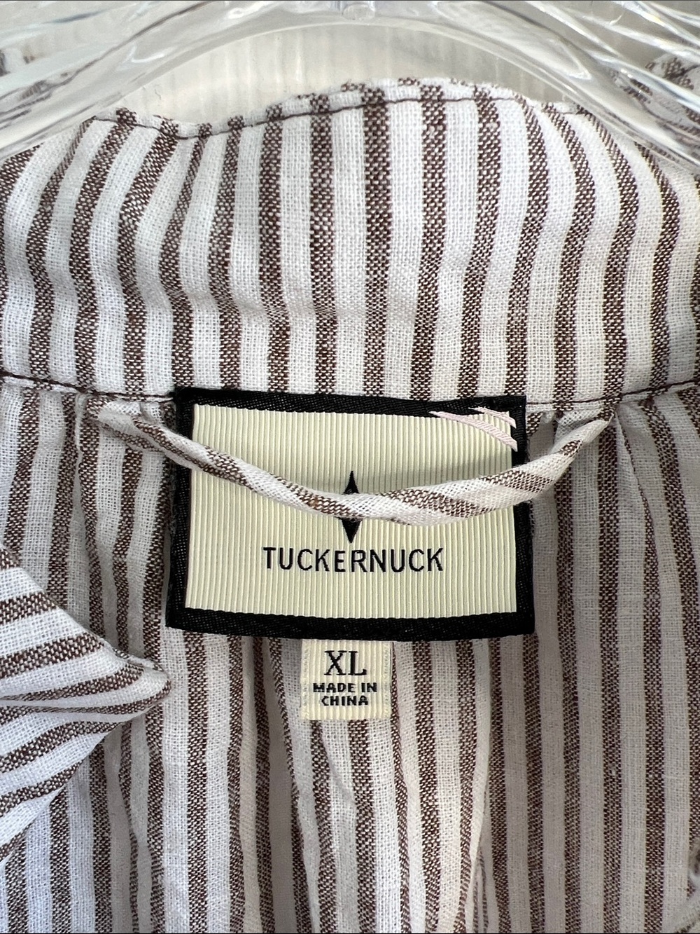 Tuckernuck Joanna linen cotton blend seersucker striped tier maxi dress size XL - Picture 9 of 12
